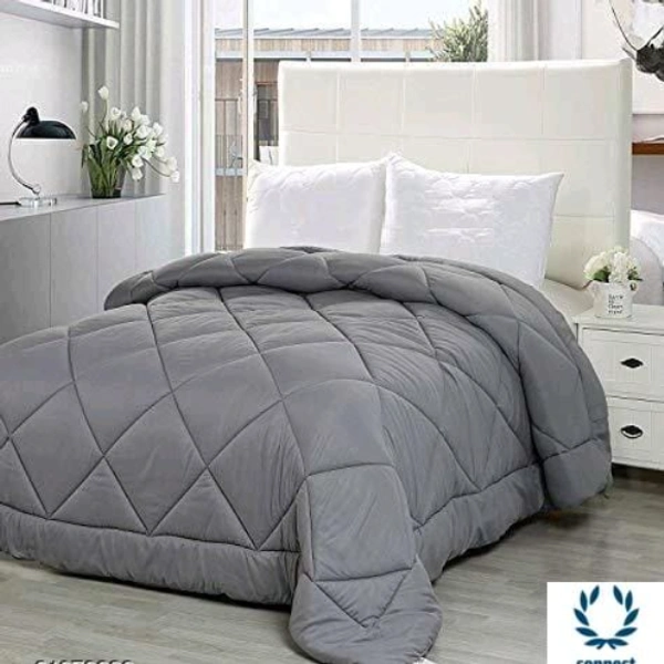 EAlma200 GSM Microfibre Comforter Double Bed for Winter | Luxurious Quilt Blanket Double Bed | Soft Microfiber Qulits AC Comforters | Size 100X90 Inch  Grey -  Free Size, Grey, Cotton, Pack of1